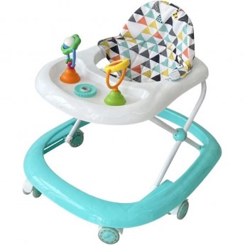 Ходунки детские музыкальные INDIGO SUNNY C, силиконовые колеса, бирюзовый