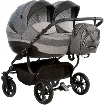 Коляска для двойни INDIGO DUO in 07 (черный)