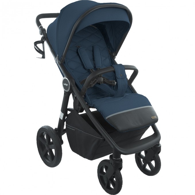 Коляска прогулочная INDIGO BABY CORSA всесезонная складная, синий 4627183287538