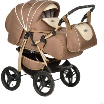 Коляска-трансформер INDIGO MAXIMO ma 02 (корич.+св.беж)