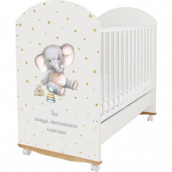 Кровать детская INDIGO My Sleepy белый слоник