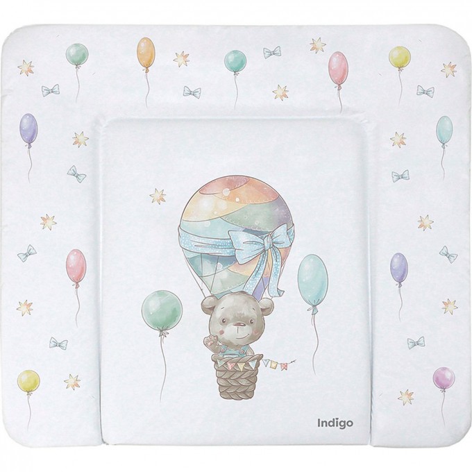 Матрасик для пеленания INDIGO 800*710 мишка на шаре 4657792380122
